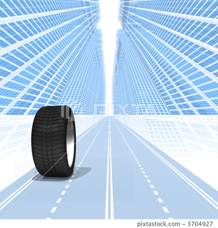 輪胎駛向城市 3704927