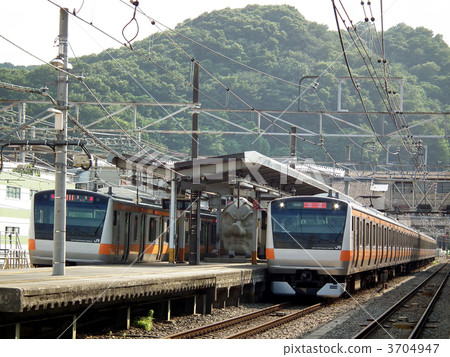 Takao Station on Chuo Line E 233 Takao Station on Chuo Line E 233 3704947