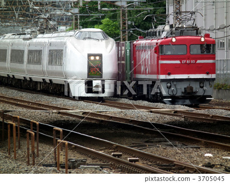 限時快遞超級日立和EF81虹橋651系列Mobashi站 3705045