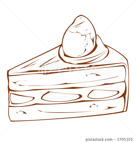 Chocolate cake (line drawing) Chocolate cake (line drawing) 3705105