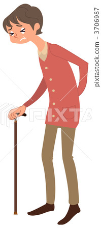 Senior woman wearing a cane 3706987
