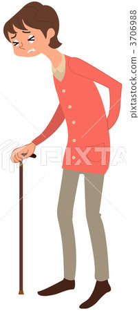 Senior woman wearing a cane 3706988