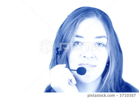 customer support in blue 3710387