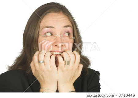 nerve raking, business woman in panic nerve raking, business woman in panic 3710449