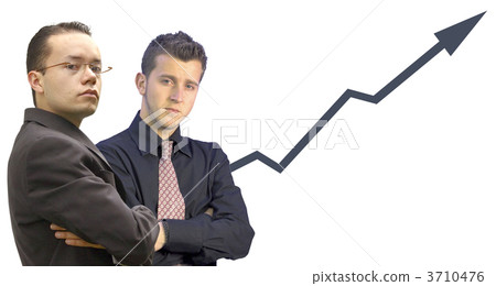 business men with graph 3710476