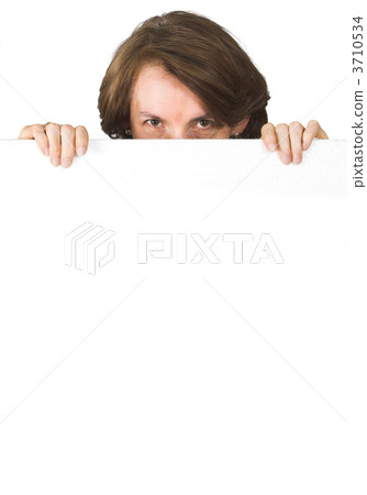 business woman holding a banner business woman holding a banner 3710534