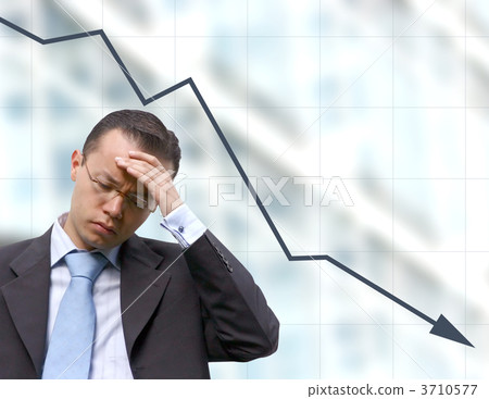 business worries with graph 3710577