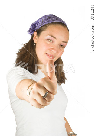casual woman with thumb up 3711297