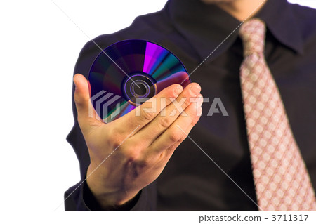business man holding cd 3711317