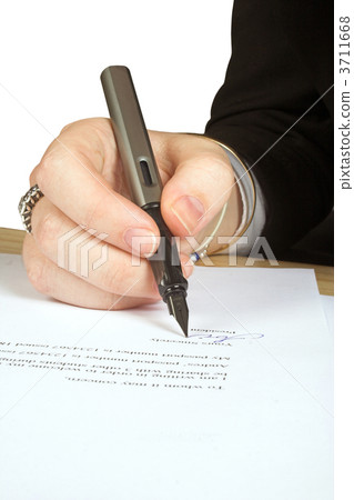 business woman signing a letter 3711668