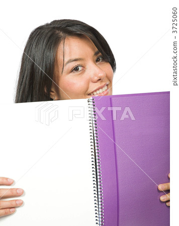 casual student with purple notebook 3725060
