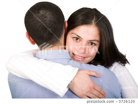 beautiful casual couple on white beautiful casual couple on white 3726120