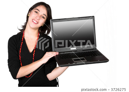 girl displaying a laptop girl displaying a laptop 3726275