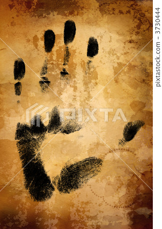 warm vintage background with hand print 3730444