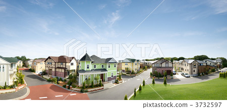 Families in residential areas 3732597