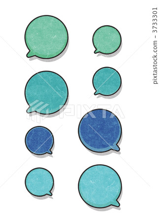 A set of speech bubble icons in various sizes A set of speech bubble icons in various sizes 3733301