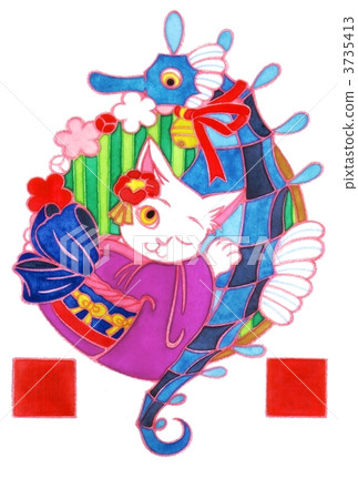 Kimono cat and illustration of Tatara no Yado Kimono cat and illustration of Tatara no Yado 3735413