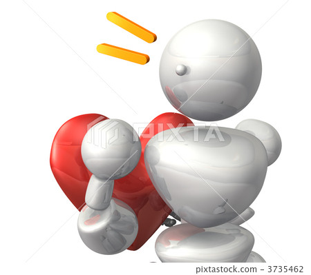 無回報的愛的3DCG例證 3735462