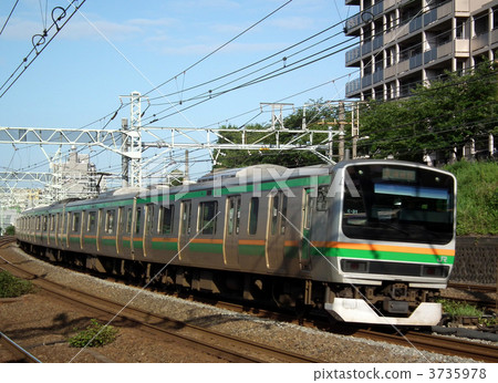 東海道線E231系列新幹線站 3735978