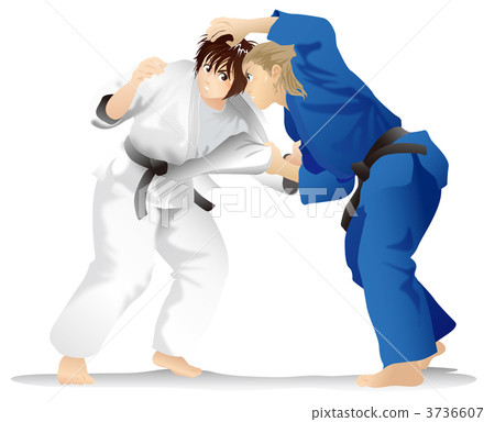 Stock Illustration: female, judo, game