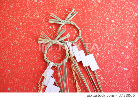 2 decorations · Japanese paper back sideways position 3738006