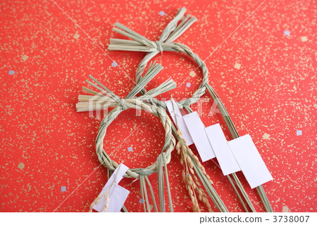 Two decorative items · Japanese paper back sideways up position 3738007