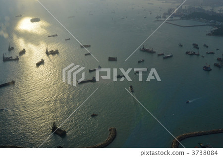 View from The Ritz-Carlton Hong Kong, the world's tallest hotel 3738084