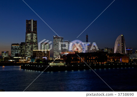 橫濱港區未來區夜景 3738690