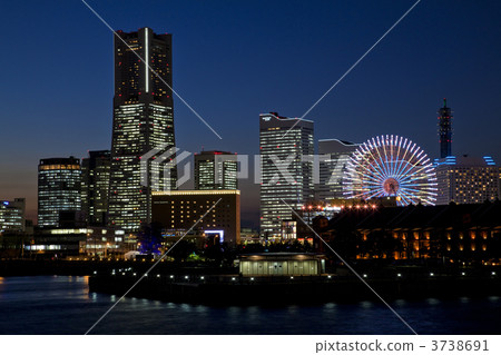 橫濱港區未來區夜景 3738691