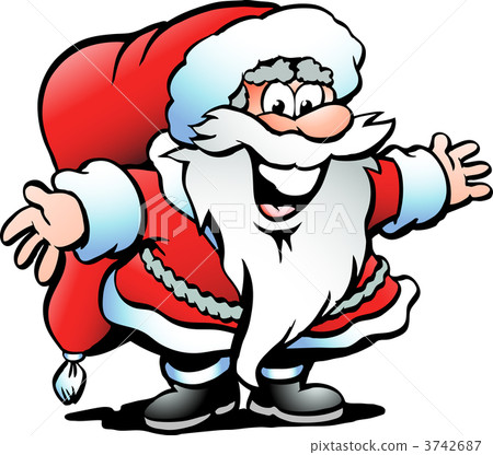 Hand-drawn Vector illustration of an Santa Claus Hand-drawn Vector illustration of an Santa Claus 3742687