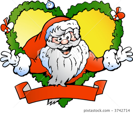 Hand-drawn Vector illustration of an Welcoming Santa Claus 3742714