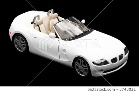 isolated white car front view 04 - Stock Illustration [3743021] - PIXTA