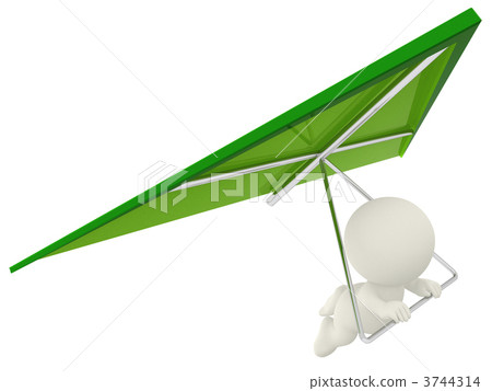 3D man paragliding 3D man paragliding 3744314