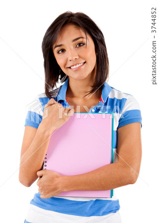 Female student isolated Female student isolated 3744852
