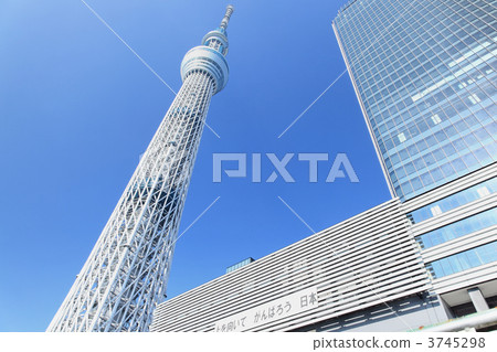 Tokyo sky tree, skyscraper and blue sky 3745298