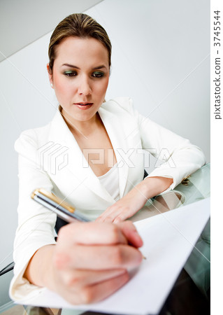 Business woman at the office Business woman at the office 3745544