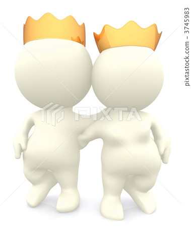 3D royal couple 3745983