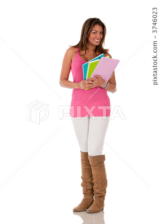 Female student isolated 3746023