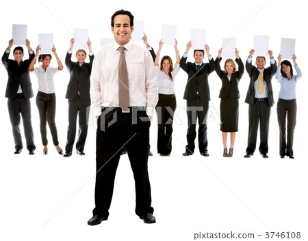 Business man with a group 3746108