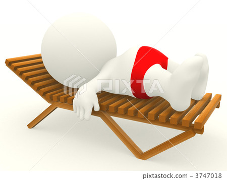 3D man in a sunbed 3747018