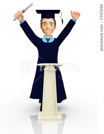 3D Happy graduate 3747089