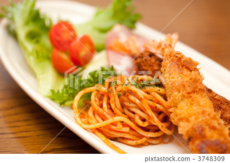 fried shrimp, neapolitan, western food 3748309