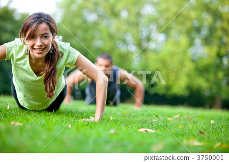 People doing push-ups 3750001