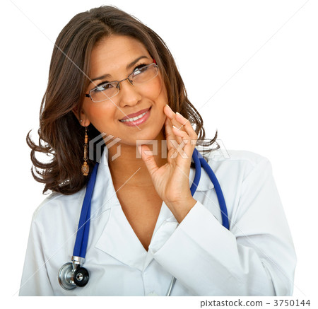 Thoughtful female doctor Thoughtful female doctor 3750144