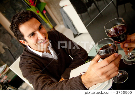 Man in a romantic dinner Man in a romantic dinner 3750900