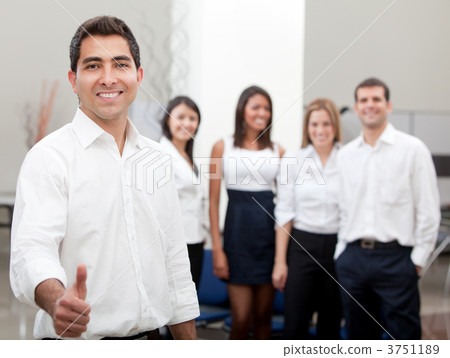Business man with a group Business man with a group 3751189