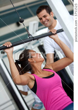 gym woman and trainer gym woman and trainer 3751523