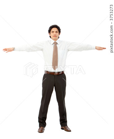 Business man with arms outstretched Business man with arms outstretched 3753273