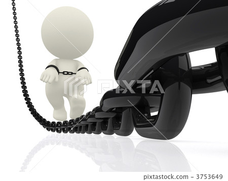 3D charater with a chain 3D charater with a chain 3753649