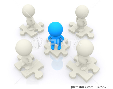 3D team standing 3753700